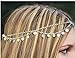 Suppion Fashion Chain Headband Head Shiny Piece Hair Band Tassels Gold