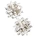 ELEGANTPARK Fashion Shoe Clips for Pumps Pearl Rhinestone Flower Crystal Party Wedding Shoe Accessories Clips