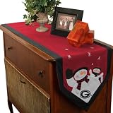 Georgia Bulldogs Snowman Table Runner