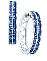10KT White Gold 0.50 CTW Diamond Fashion Earring