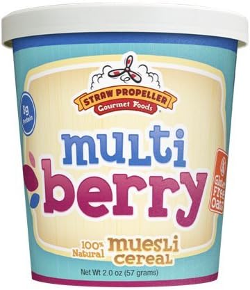 Straw Propeller Gourmet Foods 2.0 oz. Multi Berry Cold Cereal Muesli44; Case Pack 12