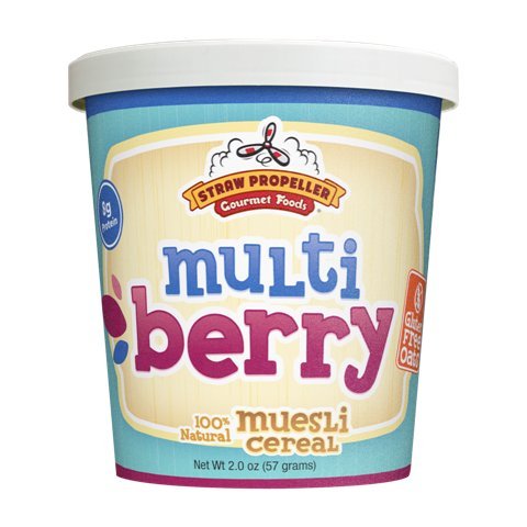 Straw Propeller Gourmet Foods 2.0 oz. Multi Berry Cold Cereal Muesli44; Case Pack 12