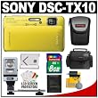 Sony Cyber-Shot DSC-TX10 Shock & Waterproof Digital Camera (Green) with 8GB Card + Battery + (2) Cases + Flash + Accessory Kit Sony Cyber-Shot DSC-TX10 Shock & Waterproof Digital Camera (Green) with 8GB Card + Battery + (2) Cases + Flash + Accessory Kit