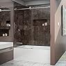 DreamLine Enigma-X 56 to 59" Frameless Sliding Tub Door, Brushed Stainless Steel Finish, SHDR-61606210-07