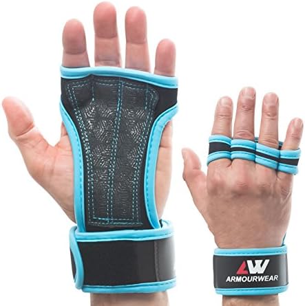 Armour Wear Cross Training and Weightlifting High Performance Gloves for Optimum Gym Work Outs , Fitness Silicon Padded, Unisex, Enhanced Comfort with Callus Protection & Firm Grip, Blue, Medium Size