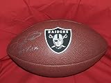Darrius Heyward-Bey Autographed Oakland Raiders Logo Football with Inscription, Proof Photo of Darrius Signing for Us.