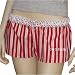 Ohio State Buckeyes Ladies Scarlet Marquis Stripes Fold-Over Boxer Shorts Image