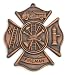 Fireman's Shield Wall Plaque with Copper Finish