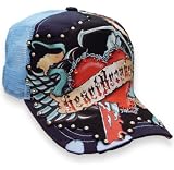 Bulzeye Heart Breaker Trucker Hat (Black / Light Blue)