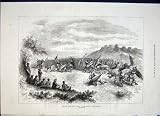Sketches South Africa War Dance Matabele Print 1872 war dance