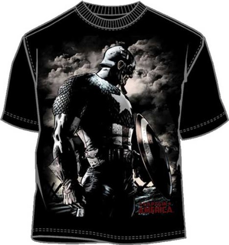  Captain America Movie 1st World War Black T-Shirt