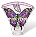 Amia 5619 Whispering Wings Vase, Purple Swallowtail Butterfly Design, 6-Inch W by 2-Inch L by 5-3/4-Inch H