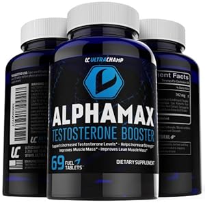 Alphamax Testosterone Booster - 100% Natural Supplement for Men - Includes FREE Testosterone Boosting Ebook - Safely Boost Natural Production to Increase Low Testosterone Levels - Energizes Body & Promotes Lean Muscle Growth - Best Ingredients for Maximum Support - Money-Back Guarantee!