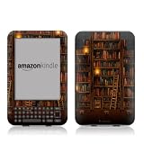 Kindle Keyboard Skin - Library Bookshelves - High quality precision engineered removable adhesive vinyl skin for the 3G + Wi-Fi 6" E Ink Display Kindle 3by DecalGirl