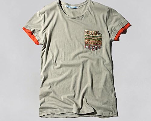 Only You Exclusive Men's New Men's Summer Fashion Brand Men's Casual T-shirt Printing Cotton Short-sleeved Men's Thin Section 50 (Large, gray)