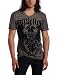 Affliction Men's Recruit V-Neck Tee, White Oil Stain, Large