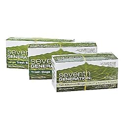 Seventh Generation Trash Bags, Tall Kitchen, 13-Gallon, 30-Count Boxes (Pack of 12)