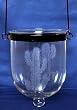 Individually Hand Etched Cactus Glass Candle Lantern 9.5"