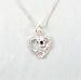 Sterling Silver Heart & Rose September Birthstone Necklace
