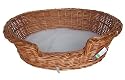 Luxury Wicker Dog Basket - Medium (69cm) - With Free Fitted Vet Bed