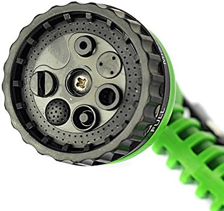 Yozoo Deluxe Latex Flexible Expandable Magic Garden Water Hose with 7 Functions Spray Nozzle and Shut-off Valve-green 50ft
