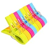 GikBay Beach Towel Clips, Towel Holder in 4 Fun Bright Colors for Beach Chair or Pool Loungers on Your Cruise, Keep Towel from Blowing Away, Set of 8