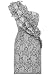 Bild: One Shoulder Abendkleid Jacquard Dress 4 Farben Gr. 34-40. BITTE BEACHTEN SIE unsere MASS-ANGABEN IN DER GR�SSEN-TABELLE BEI DEN BILDERN links NEBEN DER GR�SSEN-AUSWAHL!