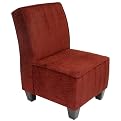 Chenille Welted Chair - Burgundy
