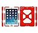 ACEGUARDER Apple Ipad Air Ipad 5 Case Waterproof Rainproof Shockproof Kids Proof Case for Ipad 5 (Gifts Outdoor Carabiner + Whistle + Handwritten Touch Pen) (Aceguarder Brand) (RED/WHITE)