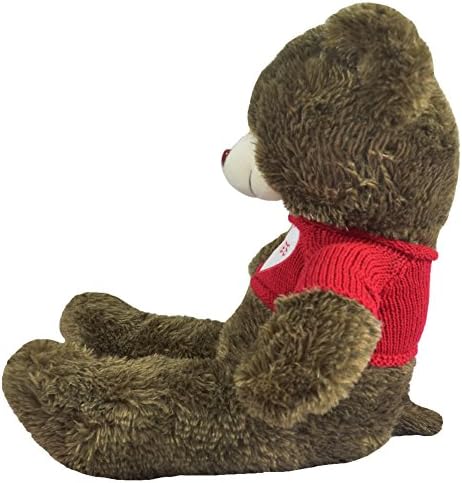 Elytoy Red Sweater Teddy Bear Stuffed Animal Brown 22 Inches