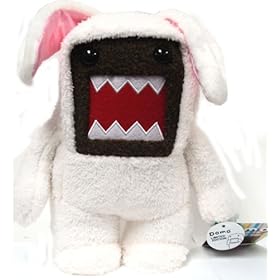  Domo 9 Inch MEDIUM Plush Figure Easter Bunny Domo White Outfit
