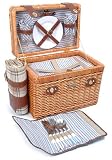 Brio Willow Picnic Basket for 2 Persons - Natural - Picnic & Beyond