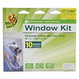 Duck Brand 1163221 62-Inch by 420-Inch 10-Window Shrink Film Window Insulator Kit