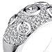 Sparkling wonder: Sterling Silver Rhodium Finish Designer Inspired Size 8 Eternity Ring with Bezel Set Cubic Zirconia image 3