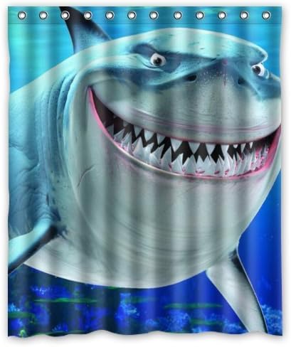 Finding Nemo Custom Polyester waterproof Bath Shower Curtain Rings Included 60" x 72"