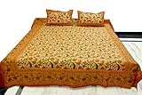 Indian Bed Sheet Home Furnishing Hand Block Printed Cotton Double Bed Size  ....
