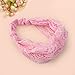 Elegant Women Pink Bandanas Lace Headwrap Headband Girls' Hair Accessory Gift