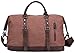 Iblue Oversized Canvas Trimng Travel Tote Luggage Duffels Handbag Leather #831