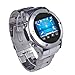 Silver Mq888 1.5 Inch Tft Touch Screen,quad-bands,support Bluetooth,mp3/mp4/ Fm,wap,gprs,watch Phone,steel Strip Watch Mobile Phone
