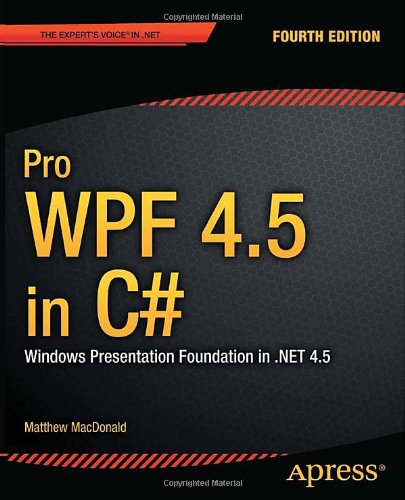 Pro WPF 4.5 in C# 1430243651 pdf