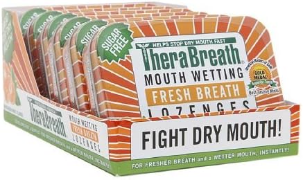 TheraBreath Fresh Breath Lozenge Tins, Mandarin Mint 6 pk
