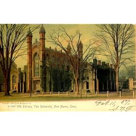 1907 Old Library, Yale University, NEW HAVEN CONNECTICUT PREMIUM POSTCARD PRINT [HR0257]