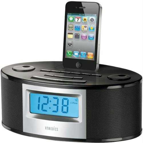 HoMedics SS-6510BLK SoundSpa Fusion Clock Radio with iPhone / iPod Docking Station (