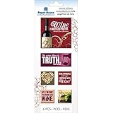 Paper House Productions STCA-0016E Canvas Stickers, Wine, 3-Pack