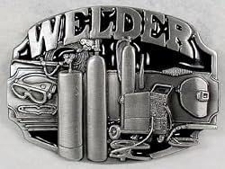 Welder (Occupation) Enamel Pewter Buckle