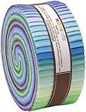 Robert Kaufman Kona Cotton Solids Sunset Colorstory Jelly Roll Up, Set of 43 2.5x44-inch (6.4x112cm) Precut Cotton Fabric Strips