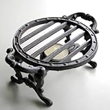 キャストアイアン：ラウンドウォーマー(キャンドル付き)[ケトルやポット、鍋の保温に][人気商品]