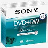 Produkt-Bild: Sony - DVD+RW (rewritable) f&uuml;r DVD-Camcorder, 30 Minuten, 5er-Pack