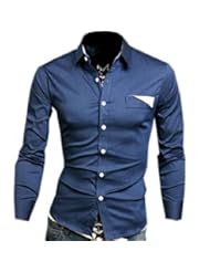 From Amazon.com. Click for details:
 Apparel: Mens Fashion Casual Long-sleeved Patched Fitted Button-down Designer Dress Shirt Large,Dark Blue Apparel: Mens Fashion Casual Long-sleeved Patched Fitted Button-down Designer Dress Shirt Large,Dark Blue
