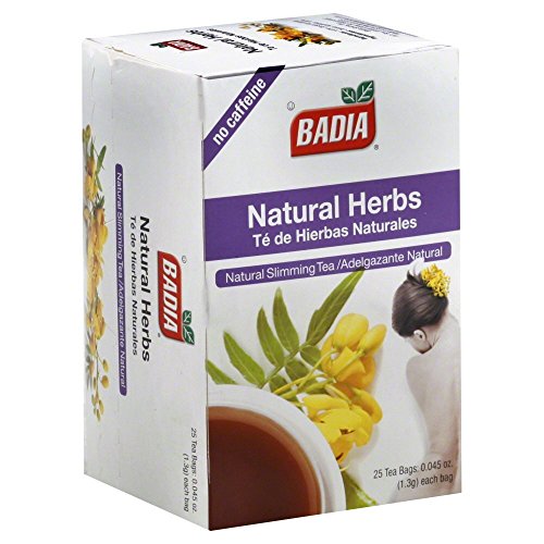 Badia Natural Herbs Tea Bags 25-Count (Pack of 6)